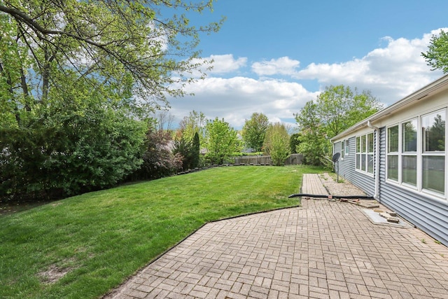 view of yard with a patio