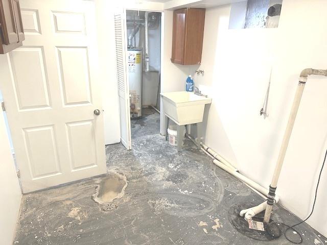 2209 171st St, Hazel Crest, IL 60429 - finished below grade area with water heater and a sink