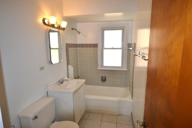 10514 S Artesian Ave Unit 2E, Chicago, IL 60655 - full bathroom with tile patterned floors, toilet, shower / tub combination, and vanity