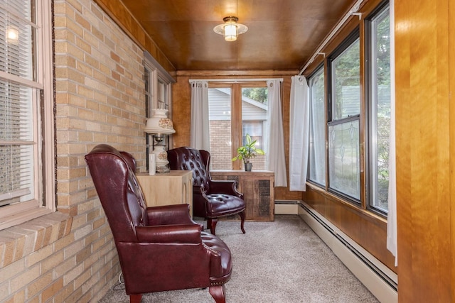315 W Bennett St, Pontiac, IL 61764 - living area featuring a baseboard radiator and carpet floors