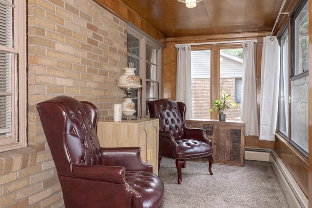 315 W Bennett St, Pontiac, IL 61764 - sunroom / solarium featuring a baseboard heating unit