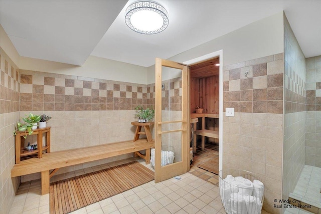 1375 Atkinson Rd, Green Oaks, IL 60048 - bathroom with tile walls and tile patterned floors