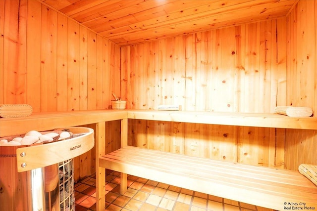 1375 Atkinson Rd, Green Oaks, IL 60048 - relaxing sauna featuring wooden ceiling and wood walls