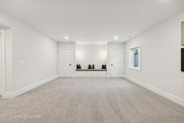 1110 Hickory Dr, Western Springs, IL 60558 - below grade area featuring recessed lighting, light carpet, and baseboards