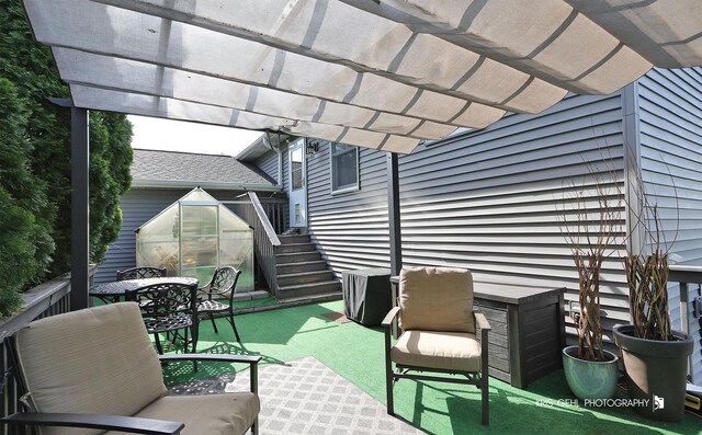 1204 Capri Ter, Mchenry, IL 60050 - view of patio / terrace with a pergola and outdoor dining area