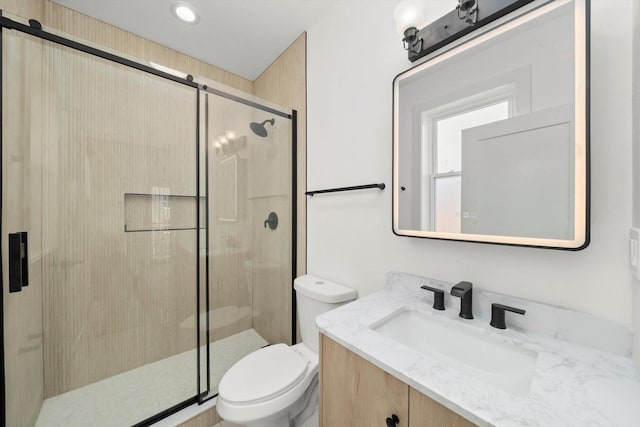 2700 W Jackson Blvd, Chicago, IL 60612 - bathroom with toilet, a stall shower, and vanity