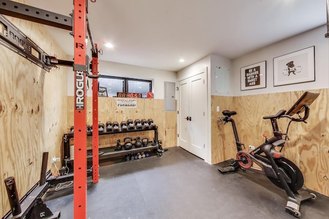 2312 W Hutchinson St, Chicago, IL 60618 - exercise area with electric panel