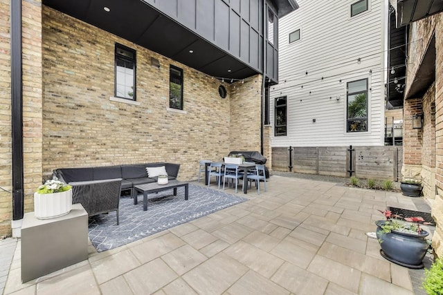 2312 W Hutchinson St, Chicago, IL 60618 - view of patio featuring outdoor lounge area, outdoor dining space, and a grill