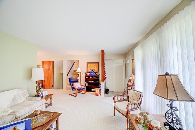 406 E Fine St, Ashkum, IL 60911 - living area featuring carpet flooring