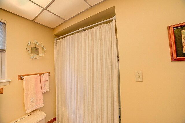406 E Fine St, Ashkum, IL 60911 - bathroom with toilet and curtained shower