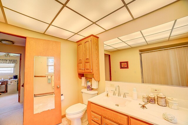 406 E Fine St, Ashkum, IL 60911 - bathroom with vanity and toilet