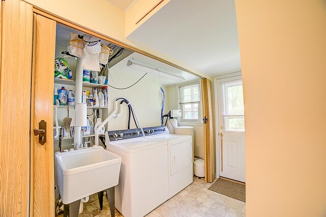 406 E Fine St, Ashkum, IL 60911 - washroom with independent washer and dryer