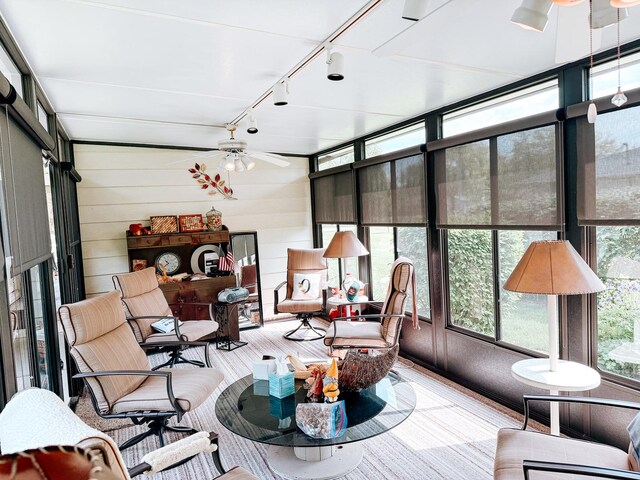 406 E Fine St, Ashkum, IL 60911 - sunroom / solarium featuring rail lighting