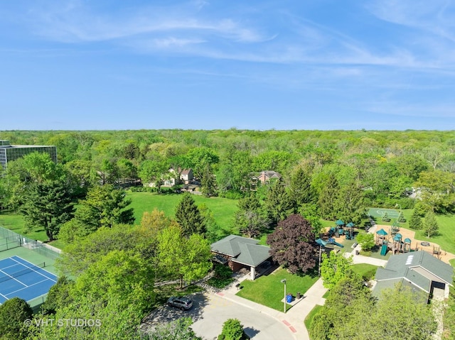 630 Juniper Rd, Glenview, IL 60025 - drone / aerial view of a heavily wooded area