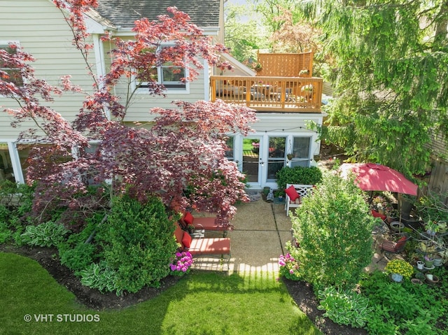 630 Juniper Rd, Glenview, IL 60025 - view of yard featuring french doors