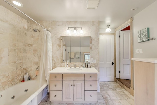 35 Keystone Ave, River Forest, IL 60305 - full bath featuring a combined bath / shower with jetted tub and vanity