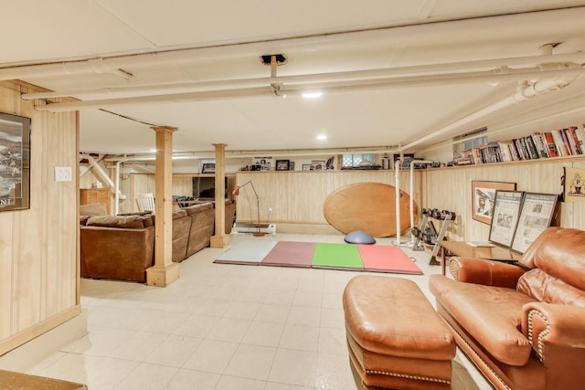 35 Keystone Ave, River Forest, IL 60305 - finished basement featuring wooden walls