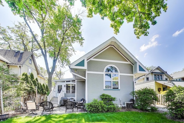 35 Keystone Ave, River Forest, IL 60305 - back of house featuring central air condition unit and a patio area