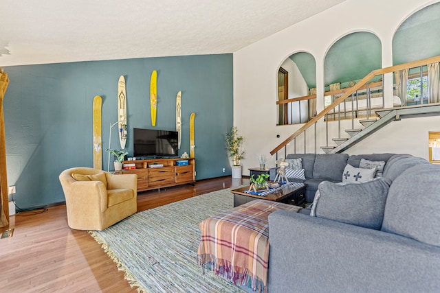 10632 Ventura Blvd, Machesney Park, IL 61115 - living area with wood finished floors and stairs
