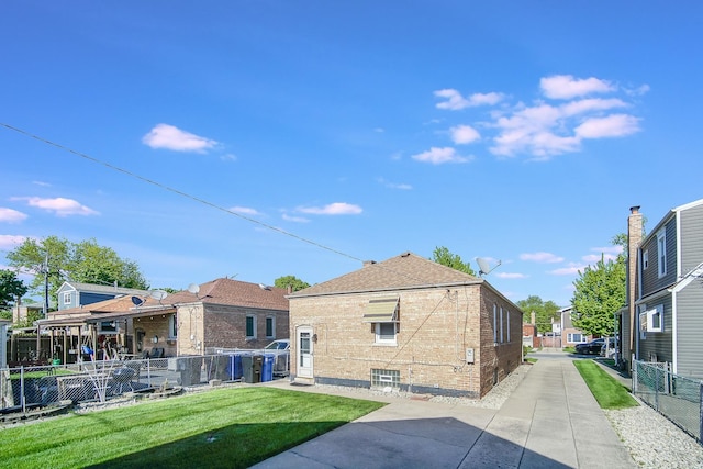 back of property with brick siding