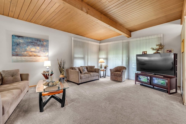 347 Park Dr, Palatine, IL 60067 - carpeted living area featuring wood ceiling