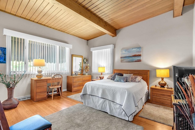 347 Park Dr, Palatine, IL 60067 - bedroom with wood ceiling and wood finished floors