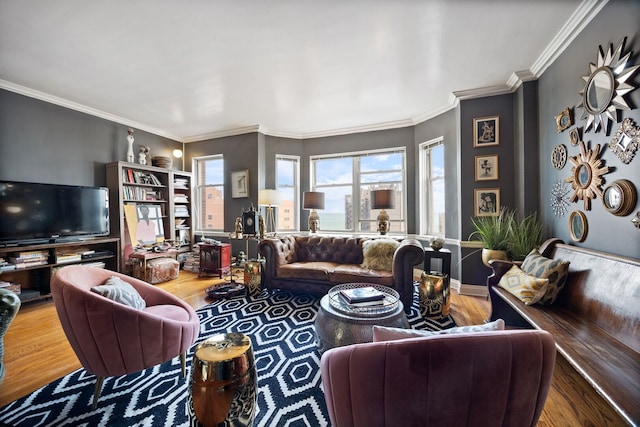 5000 S Cornell Ave Unit 21B, Chicago, IL 60615 - living area featuring wood finished floors and ornamental molding