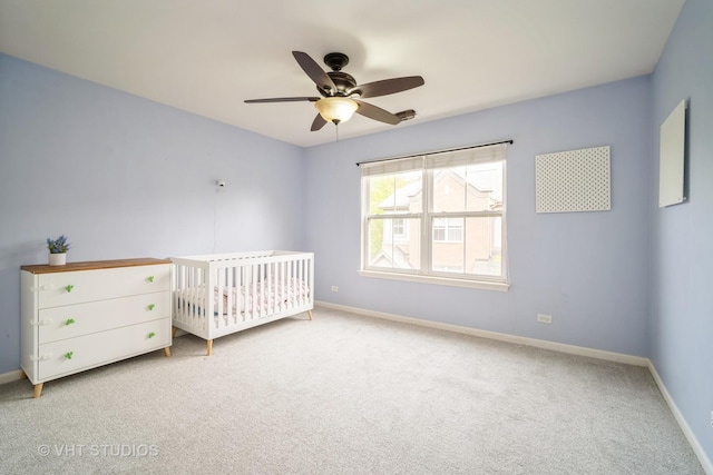 1098 N Claremont Dr Unit 1, Palatine, IL 60074 - bedroom with baseboards, carpet floors, and a ceiling fan