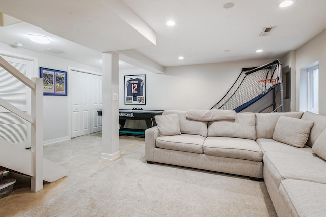 1063 W Busse Hwy, Park Ridge, IL 60068 - living room featuring recessed lighting and baseboards