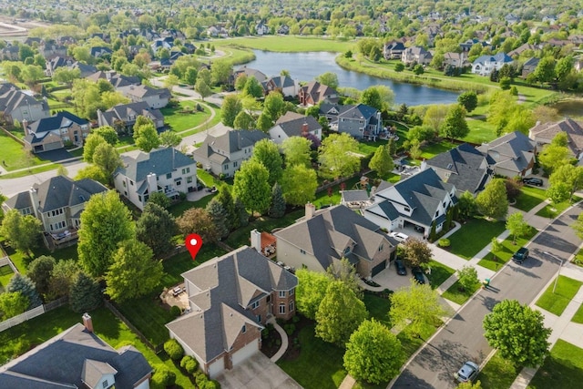 25738 W Sunnymere Dr, Plainfield, IL 60585 - aerial view of residential area with a large body of water
