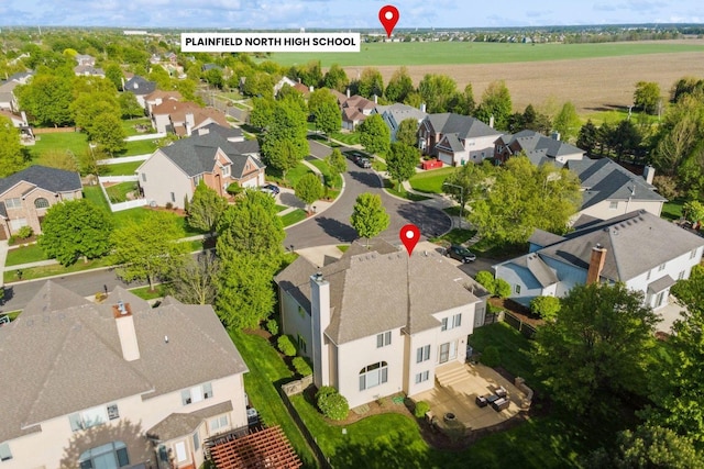 25738 W Sunnymere Dr, Plainfield, IL 60585 - aerial perspective of suburban area