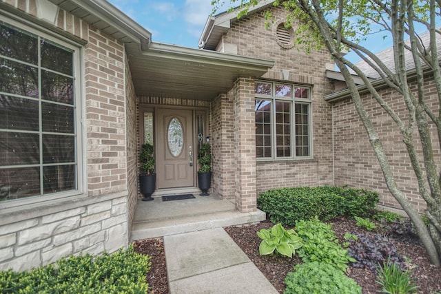 25451 Regent Blvd, Shorewood, IL 60404 - doorway to property featuring brick siding
