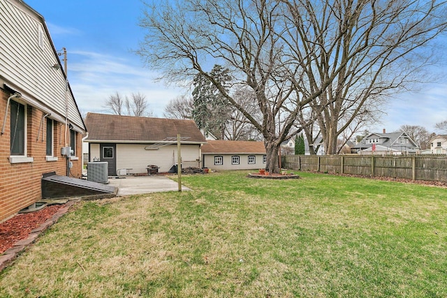 807 S Main St, Belvidere, IL 61008 - view of yard with central AC and a patio area