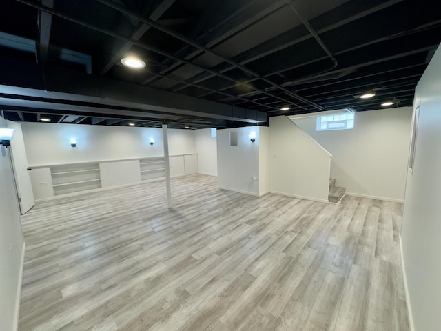 2122 Mandel Ave, Westchester, IL 60154 - below grade area featuring wood finished floors and stairs