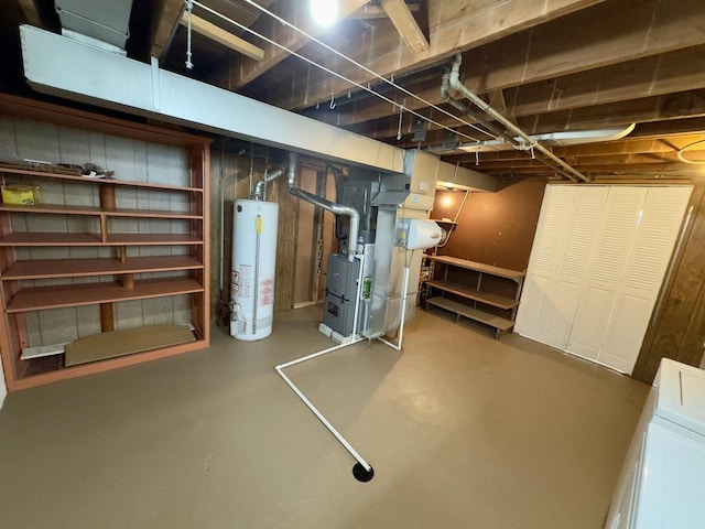 2122 Mandel Ave, Westchester, IL 60154 - unfinished basement with water heater and heating unit