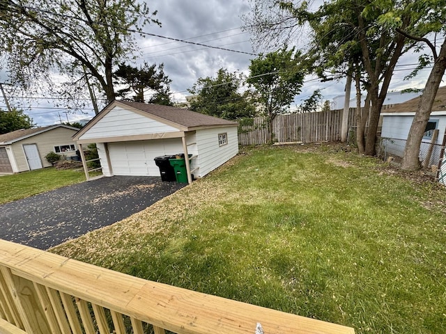 2122 Mandel Ave, Westchester, IL 60154 - view of yard featuring a detached garage and an outdoor structure