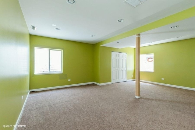 9675 Newton Rd, Huntley, IL 60142 - carpeted empty room with baseboards and recessed lighting