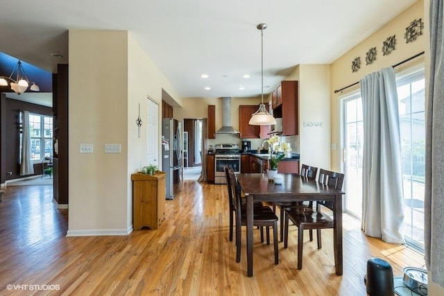 9675 Newton Rd, Huntley, IL 60142 - dining space featuring light wood finished floors