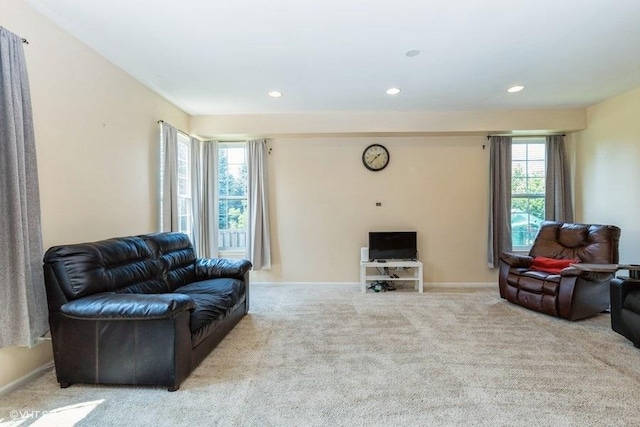 9675 Newton Rd, Huntley, IL 60142 - living room featuring carpet flooring and recessed lighting