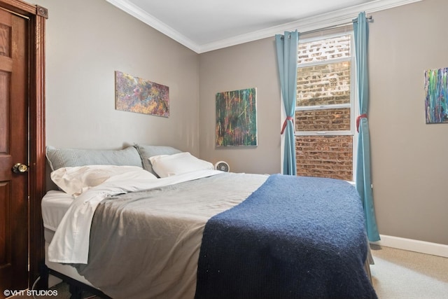 3624 N Leavitt St, Chicago, IL 60618 - carpeted bedroom featuring crown molding and baseboards