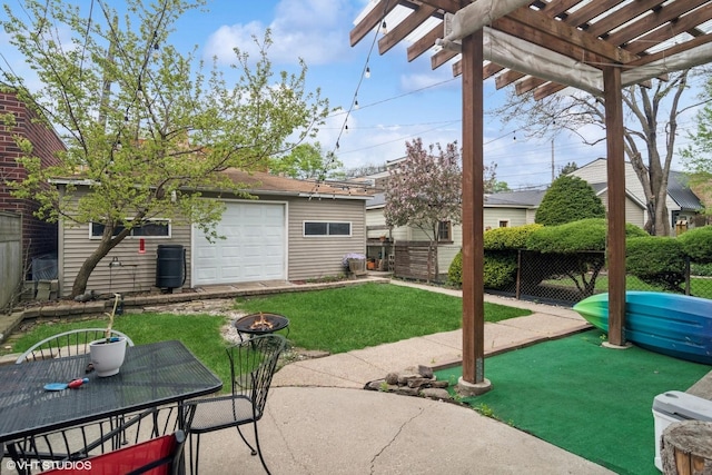 3624 N Leavitt St, Chicago, IL 60618 - view of patio / terrace with a pergola, an outbuilding, and outdoor dining area