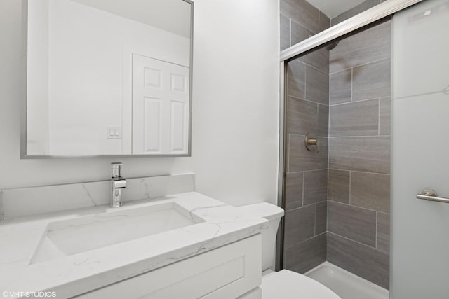 2424 N Seminary Ave, Chicago, IL 60614 - full bath with a stall shower, vanity, and toilet