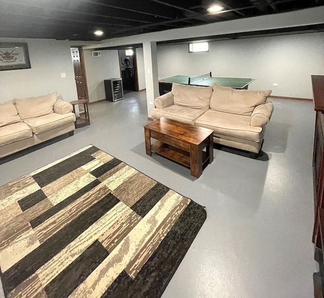 5941 W 99th St, Oak Lawn, IL 60453 - living room with concrete flooring