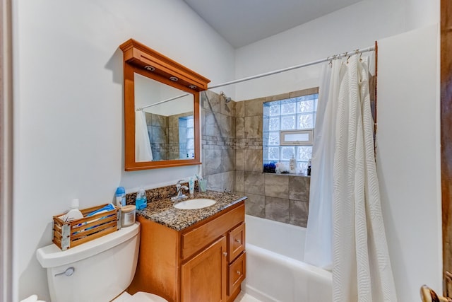 1230 S 57th Ct, Cicero, IL 60804 - full bathroom featuring toilet, shower / tub combo with curtain, and vanity