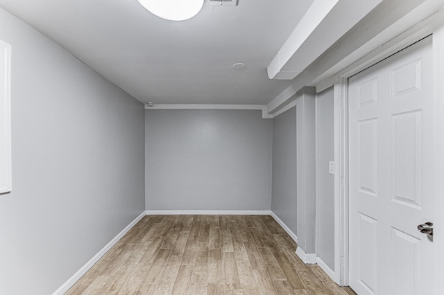 1230 S 57th Ct, Cicero, IL 60804 - below grade area featuring wood finished floors and baseboards