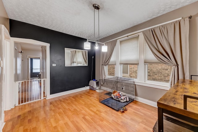 1230 S 57th Ct, Cicero, IL 60804 - dining room featuring wood finished floors, baseboards, and a textured ceiling