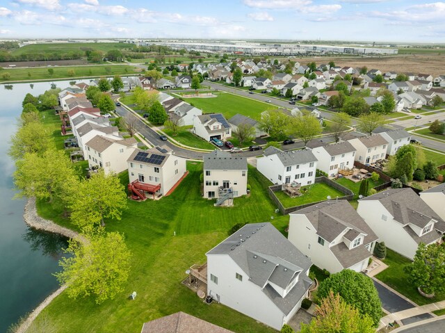 16030 Tahoe Ln, Crest Hill, IL 60403 - aerial perspective of suburban area with a large body of water