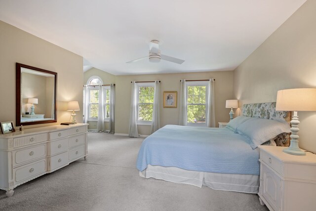 424 Dilorenzo Dr, Naperville, IL 60565 - bedroom featuring light colored carpet, ceiling fan, and baseboards