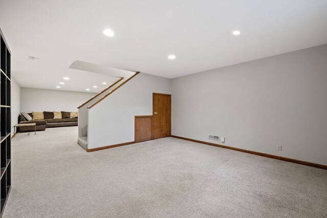 424 Dilorenzo Dr, Naperville, IL 60565 - finished basement with carpet floors, recessed lighting, baseboards, and stairs