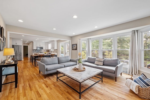 424 Dilorenzo Dr, Naperville, IL 60565 - living room featuring light wood-style floors, healthy amount of natural light, and recessed lighting